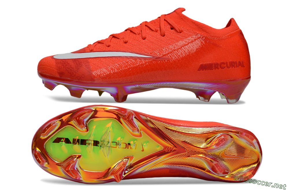 Unisex Nike Air Zoom Mercurial Vapor 16 Elite FG Football Boots - Red/White 1