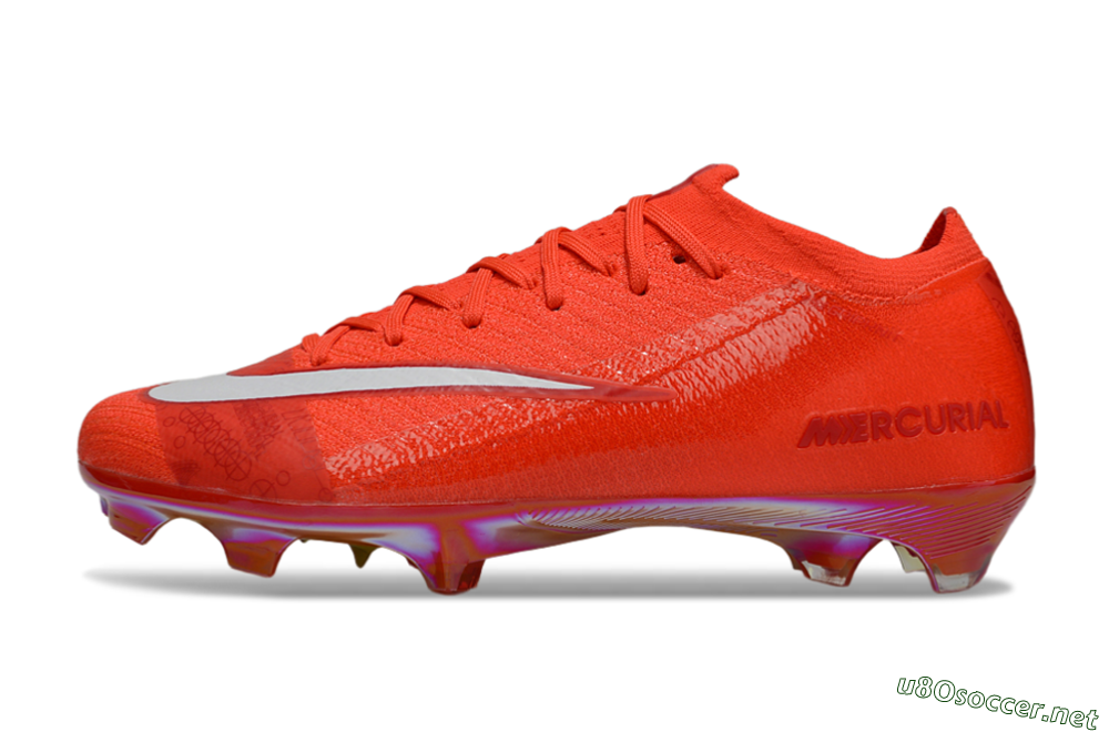 Unisex Nike Air Zoom Mercurial Vapor 16 Elite FG Football Boots - Red/White 0