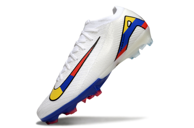 Unisex Nike Air Zoom Mercurial Vapor 16 Elite FG Football Boots - White/Yellow/Blue/Red