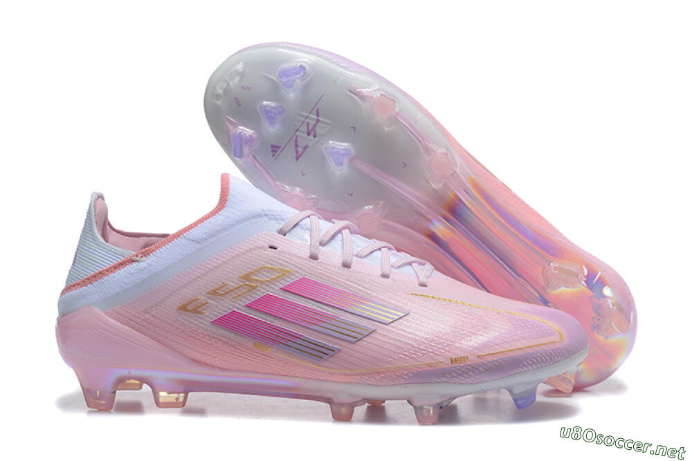 Men's Adidas F50 Elite FG Football Boots - Pink/Purple/White 2