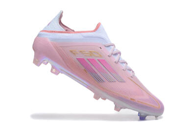 Men's Adidas F50 Elite FG Football Boots - Pink/Purple/White