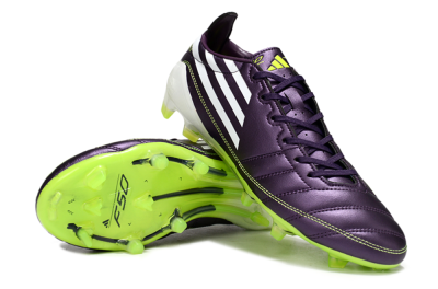 Men's Adidas F50 Elite FG Football Boots - Purple/White/Yellow