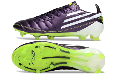 Men's Adidas F50 Elite FG Football Boots - Purple/White/Yellow