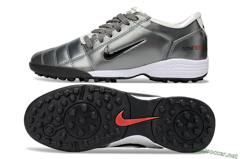 Unisex Nike Total 90 III TF Football Shoes - Silver/Black/White 1