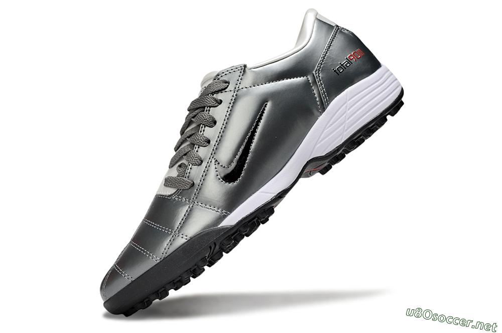 Unisex Nike Total 90 III TF Football Shoes - Silver/Black/White 5