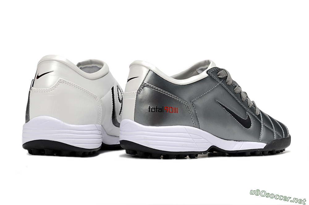 Unisex Nike Total 90 III TF Football Shoes - Silver/Black/White 6