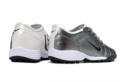 Unisex Nike Total 90 III TF Football Shoes - Silver/Black/White