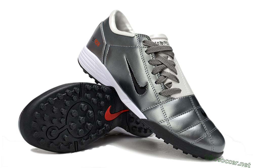 Unisex Nike Total 90 III TF Football Shoes - Silver/Black/White 3