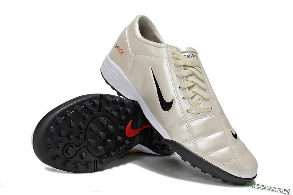 Unisex Nike Total 90 III TF Football Shoes - Beige/Black/White 0