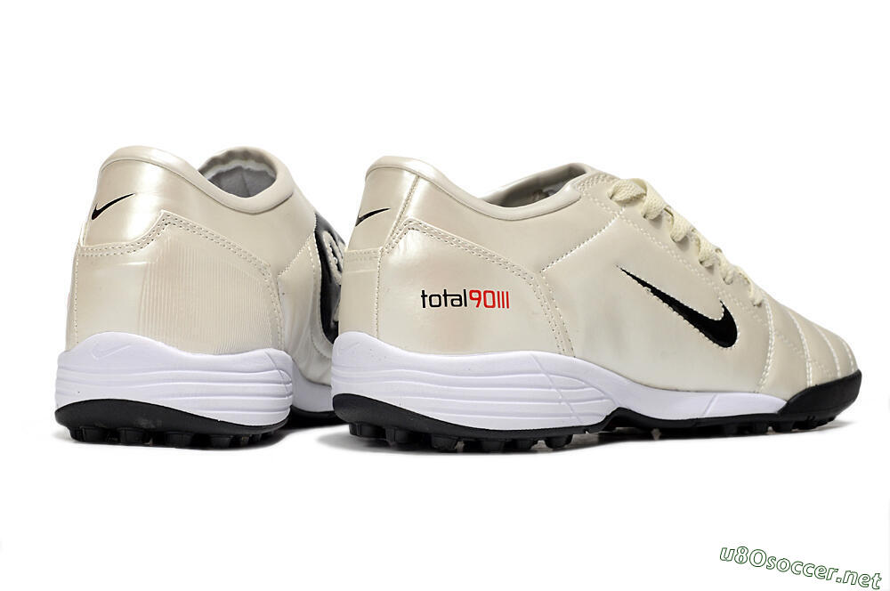 Unisex Nike Total 90 III TF Football Shoes - Beige/Black/White 6