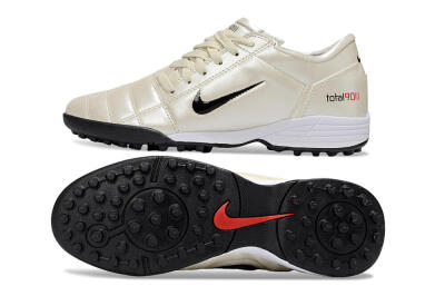 Unisex Nike Total 90 III TF Football Shoes - Beige/Black/White