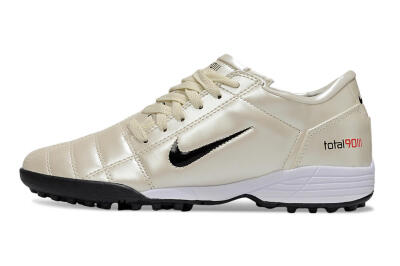Unisex Nike Total 90 III TF Football Shoes - Beige/Black/White