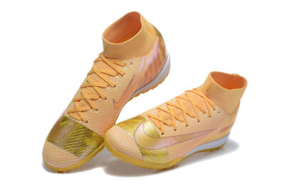 Men's Nike Air Zoom Mercurial Superfly 10 Elite TF Football Shoes - Yellow/Gold/White