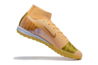 Men's Nike Air Zoom Mercurial Superfly 10 Elite TF Football Shoes - Yellow/Gold/White