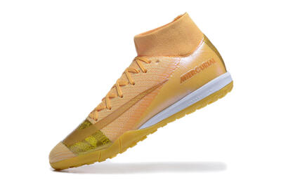 Men's Nike Air Zoom Mercurial Superfly 10 Elite TF Football Shoes - Yellow/Gold/White