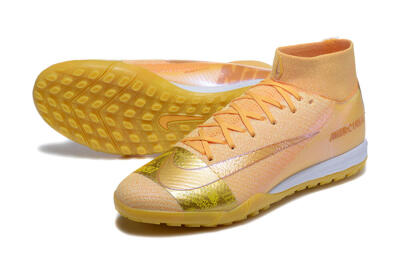 Men's Nike Air Zoom Mercurial Superfly 10 Elite TF Football Shoes - Yellow/Gold/White