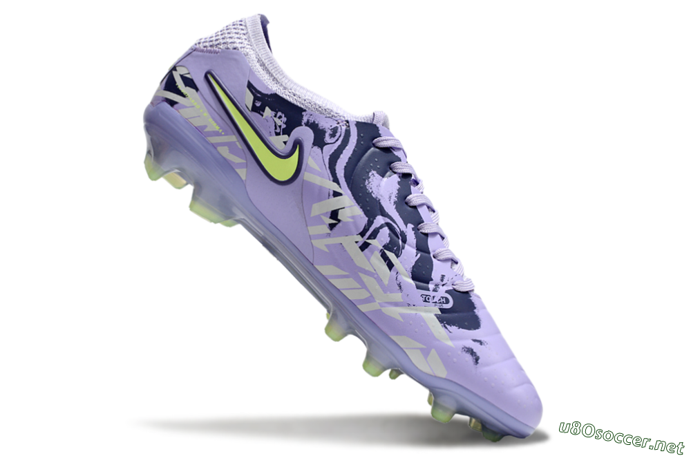 Unisex Nike Tiempo Legend 10 Elite FG Football Boots - Purple/Yellow 5