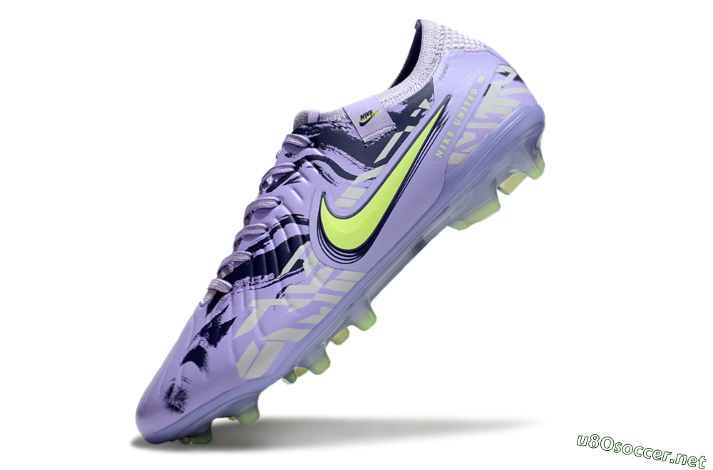 Unisex Nike Tiempo Legend 10 Elite FG Football Boots - Purple/Yellow 6