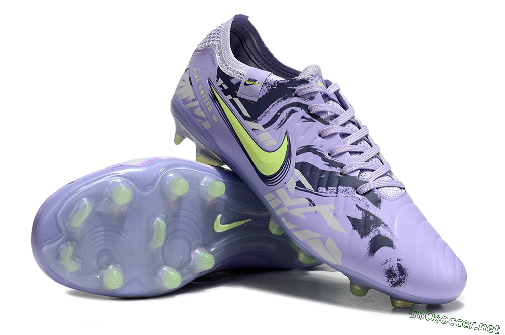 Unisex Nike Tiempo Legend 10 Elite FG Football Boots - Purple/Yellow 4