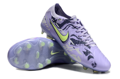 Unisex Nike Tiempo Legend 10 Elite FG Football Boots - Purple/Yellow