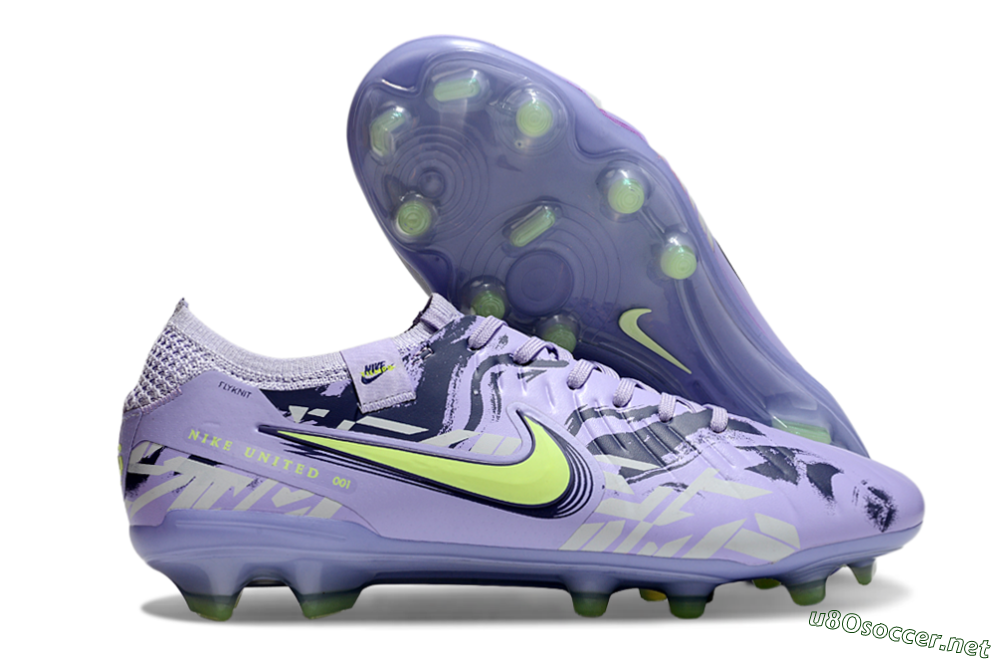 Unisex Nike Tiempo Legend 10 Elite FG Football Boots - Purple/Yellow 2