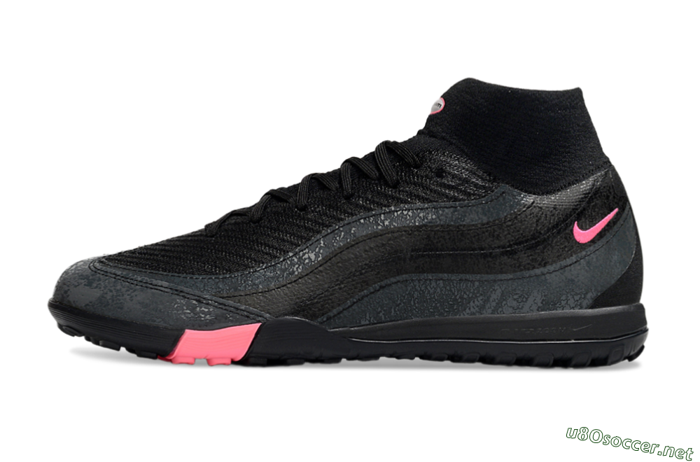 Unisex Nike Air Zoom Mercurial Superfly 10 Elite TF Football Shoes - Black/Grey/Pink 0