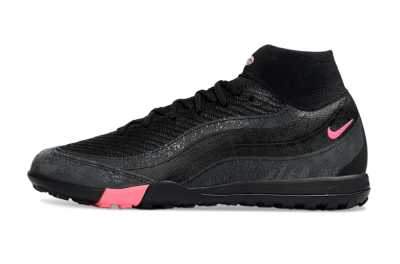 Unisex Nike Air Zoom Mercurial Superfly 10 Elite TF Football Shoes - Black/Grey/Pink