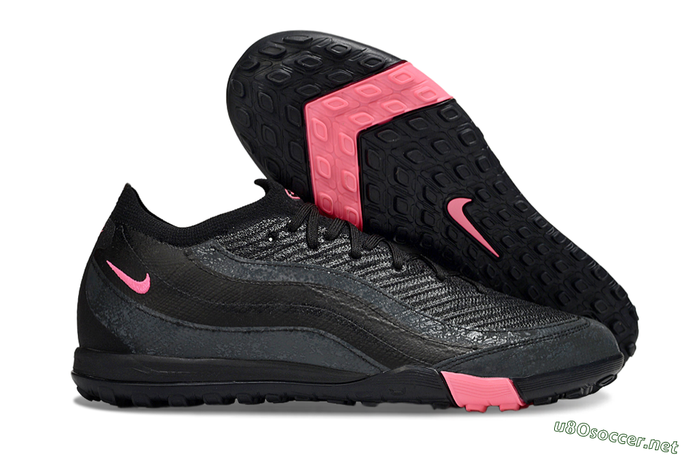 Men's Nike Air Zoom Mercurial Vapor 16 Elite TF Football Shoes - Black/Grey/Pink 2