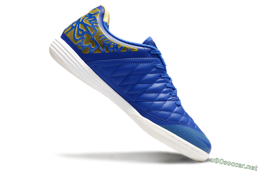 Men's Nike Lunar Gato 2 IC Football Shoes - Blue/Gold/Red 5