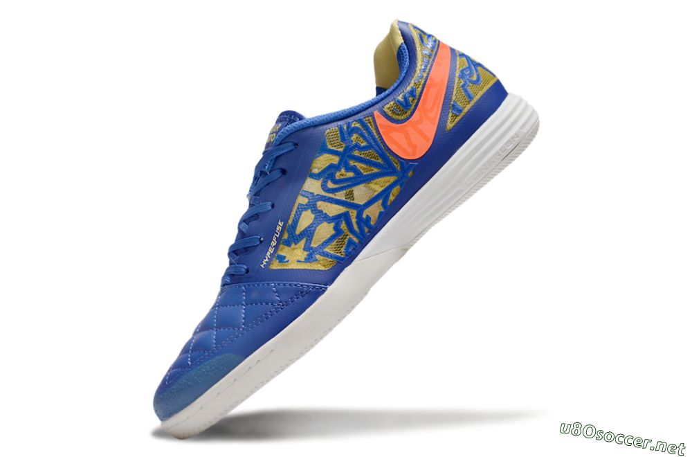 Men's Nike Lunar Gato 2 IC Football Shoes - Blue/Gold/Red 6