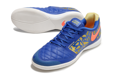 Men's Nike Lunar Gato 2 IC Football Shoes - Blue/Gold/Red