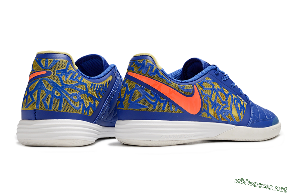 Men's Nike Lunar Gato 2 IC Football Shoes - Blue/Gold/Red 7