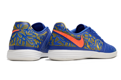 Men's Nike Lunar Gato 2 IC Football Shoes - Blue/Gold/Red