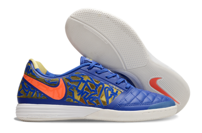 Men's Nike Lunar Gato 2 IC Football Shoes - Blue/Gold/Red