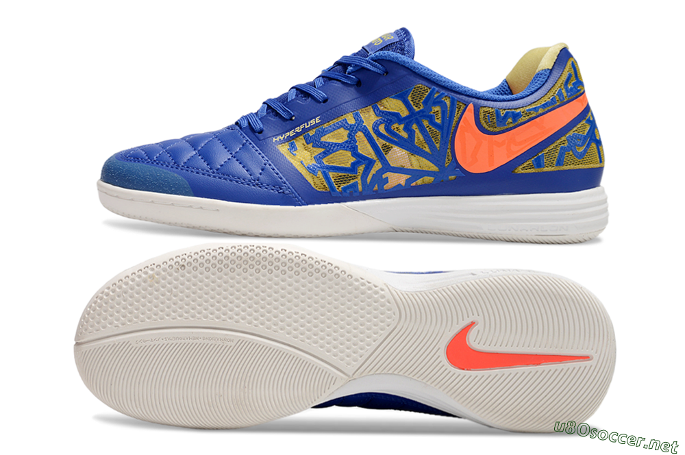 Men's Nike Lunar Gato 2 IC Football Shoes - Blue/Gold/Red 1