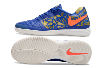 Men's Nike Lunar Gato 2 IC Football Shoes - Blue/Gold/Red