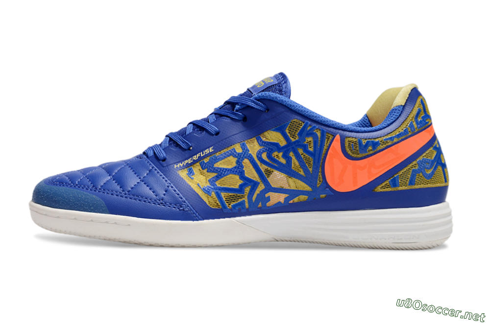 Men's Nike Lunar Gato 2 IC Football Shoes - Blue/Gold/Red 0