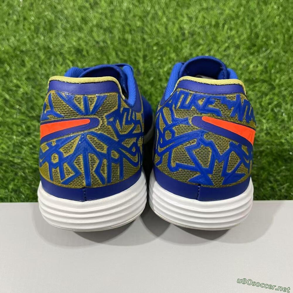 Men's Nike Lunar Gato 2 IC Football Shoes - Blue/Gold/Red