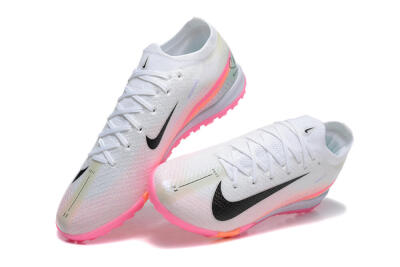 Men's Nike Air Zoom Mercurial Vapor 16 Elite TF Football Shoes - White/Black/Pink
