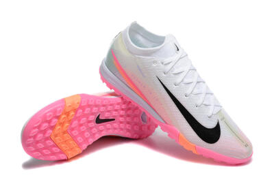 Men's Nike Air Zoom Mercurial Vapor 16 Elite TF Football Shoes - White/Black/Pink
