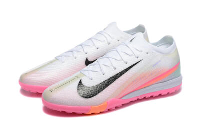 Men's Nike Air Zoom Mercurial Vapor 16 Elite TF Football Shoes - White/Black/Pink