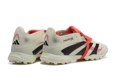 Men's Adidas Predator 25 Elite Foldover Tongue TF Football Shoes - Beige/Black/Red