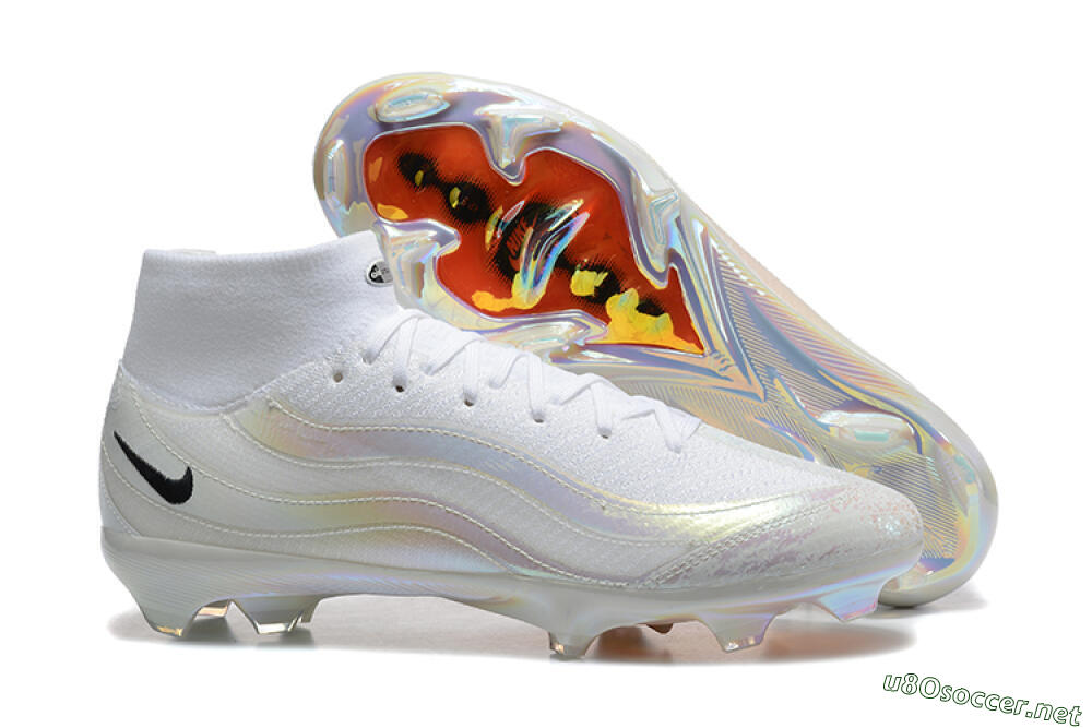 Men's Nike Air Zoom Mercurial Superfly 10 Elite FG Football Boots - White/Black 2