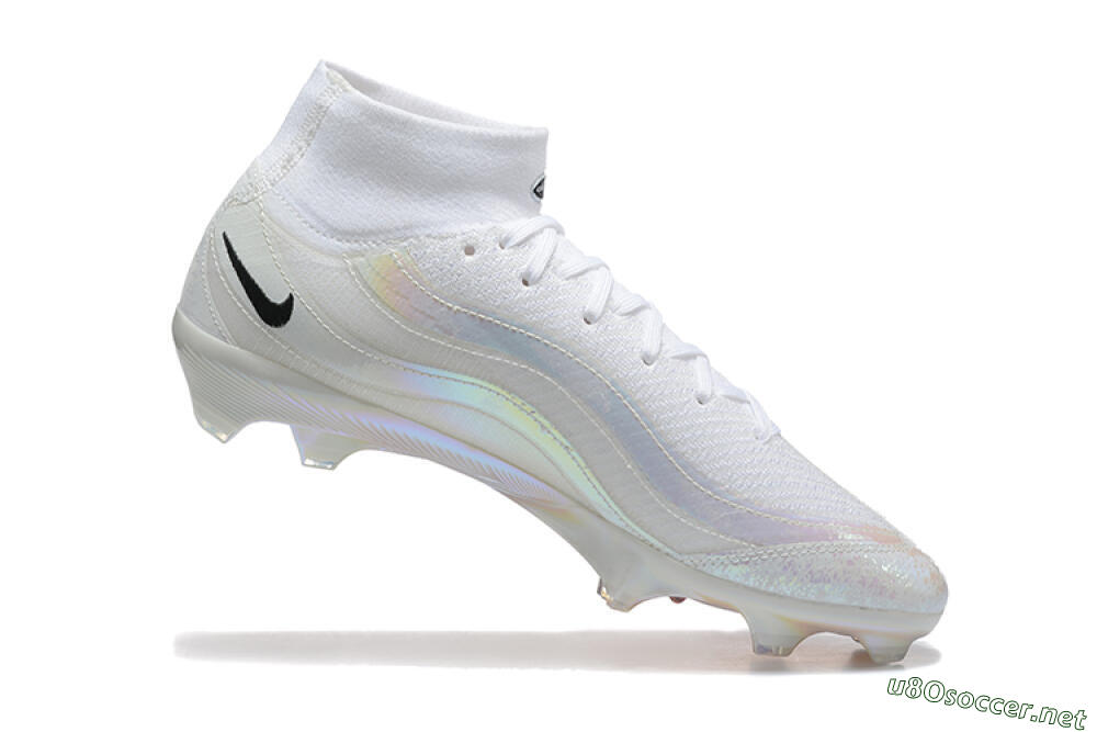 Men's Nike Air Zoom Mercurial Superfly 10 Elite FG Football Boots - White/Black 7