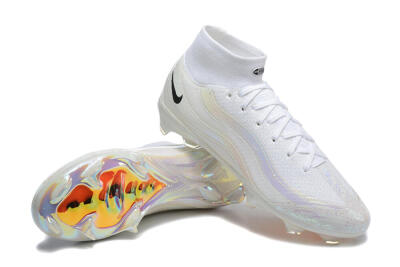 Men's Nike Air Zoom Mercurial Superfly 10 Elite FG Football Boots - White/Black