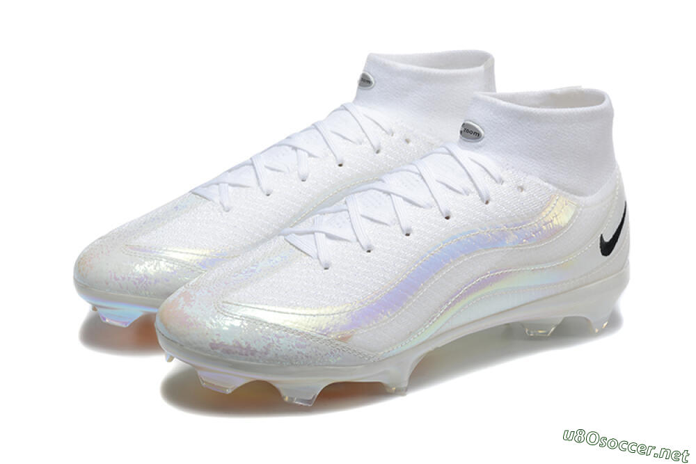 Men's Nike Air Zoom Mercurial Superfly 10 Elite FG Football Boots - White/Black 5