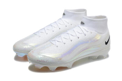Men's Nike Air Zoom Mercurial Superfly 10 Elite FG Football Boots - White/Black