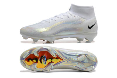 Men's Nike Air Zoom Mercurial Superfly 10 Elite FG Football Boots - White/Black