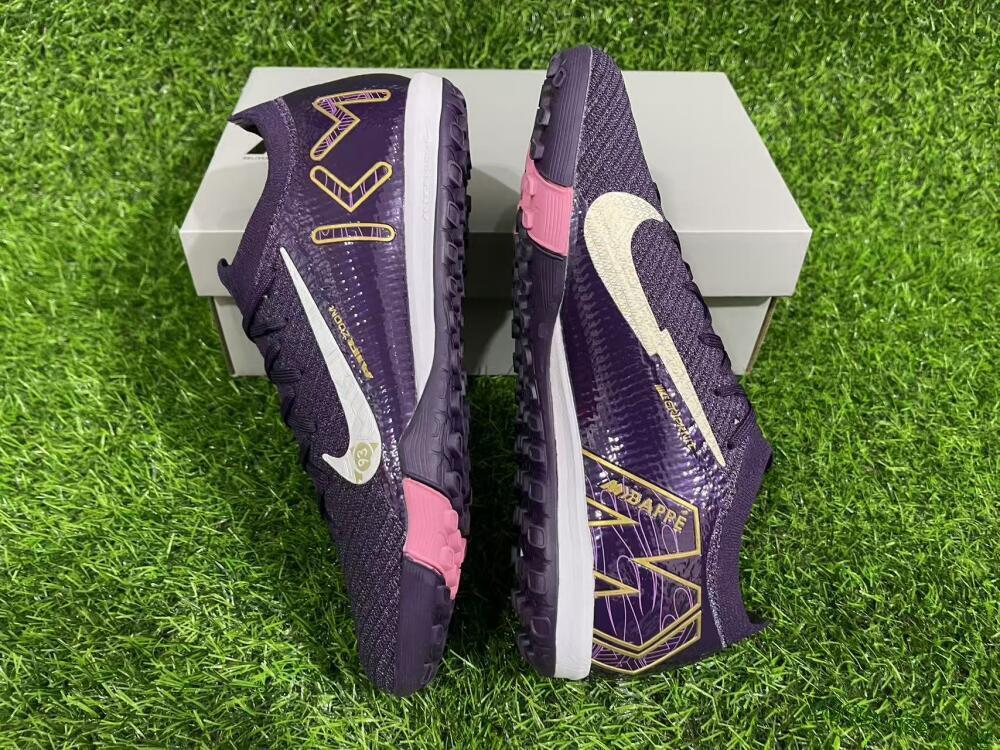 Men's Nike Air Zoom Mercurial Vapor 16 Elite TF Football Shoes - Purple/White/Gold