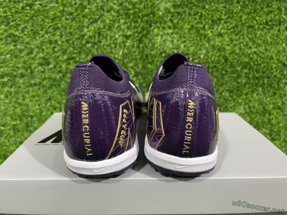 Men's Nike Air Zoom Mercurial Vapor 16 Elite TF Football Shoes - Purple/White/Gold
